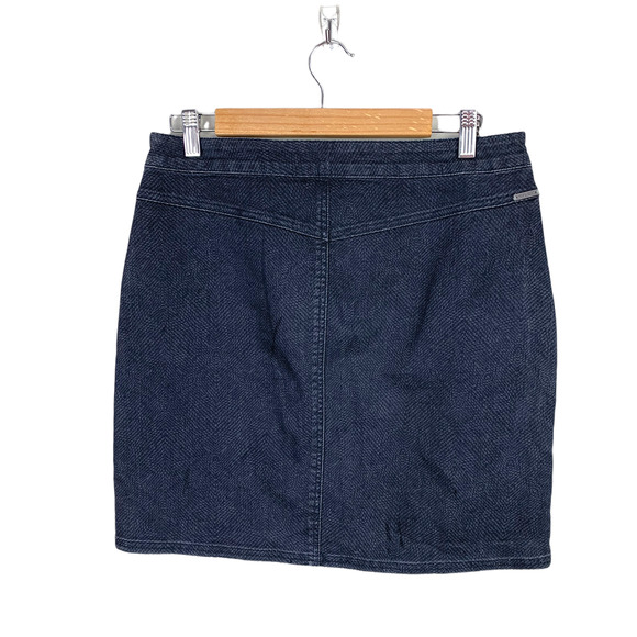 Prana Denim Kara Mini Jean Skirt Pebble Gray 6 S Small - Picture 3 of 9